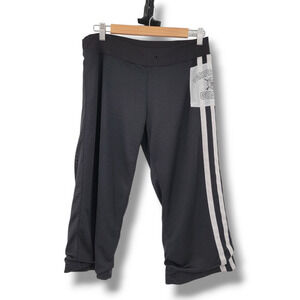 Vintage CoCo Blue Women's Side Strip Mesh Cropped Basketball Pants Black Medium
